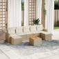 vidaXL 8-tlg. Garten-Sofagarnitur mit Kissen Beige Poly Rattan vidaXL 8-tlg. Garten-Sofagarnitur mit Kissen Beige Poly Rattan