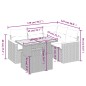 vidaXL 5-tlg. Garten-Sofagarnitur mit Kissen Schwarz Poly Rattan vidaXL 5-tlg. Garten-Sofagarnitur mit Kissen Schwarz Poly Rattan