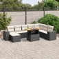 vidaXL 9-tlg. Garten-Sofagarnitur mit Kissen Schwarz Poly Rattan vidaXL 9-tlg. Garten-Sofagarnitur mit Kissen Schwarz Poly Rattan