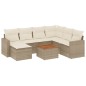 vidaXL 8-tlg. Garten-Sofagarnitur mit Kissen Beige Poly Rattan vidaXL 8-tlg. Garten-Sofagarnitur mit Kissen Beige Poly Rattan