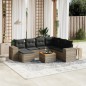 vidaXL 8-tlg. Garten-Sofagarnitur mit Kissen Grau Poly Rattan vidaXL 8-tlg. Garten-Sofagarnitur mit Kissen Grau Poly Rattan