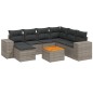 vidaXL 8-tlg. Garten-Sofagarnitur mit Kissen Grau Poly Rattan vidaXL 8-tlg. Garten-Sofagarnitur mit Kissen Grau Poly Rattan