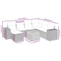 vidaXL 8-tlg. Garten-Sofagarnitur mit Kissen Grau Poly Rattan vidaXL 8-tlg. Garten-Sofagarnitur mit Kissen Grau Poly Rattan