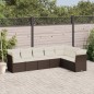 vidaXL 7-tlg. Garten-Sofagarnitur mit Kissen Braun Poly Rattan vidaXL 7-tlg. Garten-Sofagarnitur mit Kissen Braun Poly Rattan