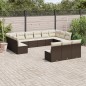 vidaXL 13-tlg. Garten-Sofagarnitur mit Kissen Braun Poly Rattan vidaXL 13-tlg. Garten-Sofagarnitur mit Kissen Braun Poly Rattan