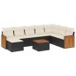 vidaXL 9-tlg. Garten-Sofagarnitur mit Kissen Schwarz Poly Rattan vidaXL 9-tlg. Garten-Sofagarnitur mit Kissen Schwarz Poly Rattan