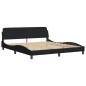 vidaXL Bettgestell mit LED Schwarz 180x200 cm Stoff vidaXL Bettgestell mit LED Schwarz 180x200 cm Stoff