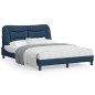 vidaXL Bettgestell mit LED Blau 140x190 cm Stoff vidaXL Bettgestell mit LED Blau 140x190 cm Stoff