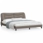 vidaXL Bettgestell mit LED Taupe 180x200 cm Stoff vidaXL Bettgestell mit LED Taupe 180x200 cm Stoff