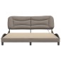 vidaXL Bettgestell mit LED Taupe 180x200 cm Stoff vidaXL Bettgestell mit LED Taupe 180x200 cm Stoff