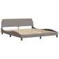 vidaXL Bettgestell mit LED Taupe 180x200 cm Stoff vidaXL Bettgestell mit LED Taupe 180x200 cm Stoff