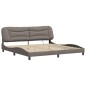 vidaXL Bettgestell mit LED Taupe 200x200 cm Stoff vidaXL Bettgestell mit LED Taupe 200x200 cm Stoff