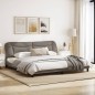 vidaXL Bettgestell mit LED Taupe 200x200 cm Stoff vidaXL Bettgestell mit LED Taupe 200x200 cm Stoff