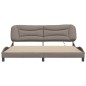 vidaXL Bettgestell mit LED Taupe 200x200 cm Stoff vidaXL Bettgestell mit LED Taupe 200x200 cm Stoff