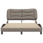 vidaXL Bettgestell mit LED Taupe 140x200 cm Stoff vidaXL Bettgestell mit LED Taupe 140x200 cm Stoff