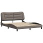 vidaXL Bettgestell mit LED Taupe 160x200 cm Stoff vidaXL Bettgestell mit LED Taupe 160x200 cm Stoff