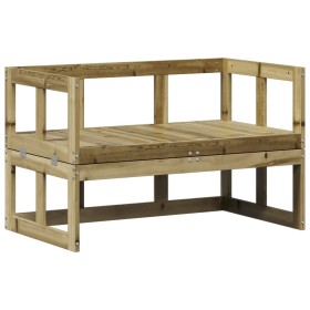 vidaXL 2-in-1 Gartensofa Verlängerbar Imprägniertes Kiefernholz