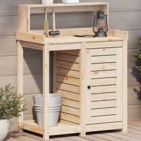 vidaXL Pflanztisch mit Ablagen 82,5x50x109,5 cm Massivholz Kiefer