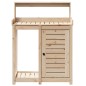 vidaXL Pflanztisch mit Ablagen 82,5x50x109,5 cm Massivholz Kiefer vidaXL Pflanztisch mit Ablagen 82,5x50x109,5 cm Massivholz Kiefer