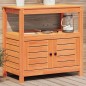 vidaXL Pflanztisch mit Ablagen Braun 82,5x45x81 cm Massivholz Kiefer vidaXL Pflanztisch mit Ablagen Braun 82,5x45x81 cm Massivholz Kiefer