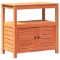 vidaXL Pflanztisch mit Ablagen Braun 82,5x45x81 cm Massivholz Kiefer vidaXL Pflanztisch mit Ablagen Braun 82,5x45x81 cm Massivholz Kiefer