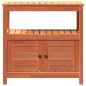 vidaXL Pflanztisch mit Ablagen Braun 82,5x45x81 cm Massivholz Kiefer vidaXL Pflanztisch mit Ablagen Braun 82,5x45x81 cm Massivholz Kiefer
