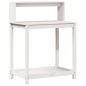 vidaXL Pflanztisch mit Ablagen Weiß 82,5x50x109,5 cm Massivholz Kiefer vidaXL Pflanztisch mit Ablagen Weiß 82,5x50x109,5 cm Massivholz Kiefer