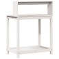 vidaXL Pflanztisch mit Ablagen Weiß 82,5x50x109,5 cm Massivholz Kiefer vidaXL Pflanztisch mit Ablagen Weiß 82,5x50x109,5 cm Massivholz Kiefer
