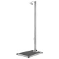 vidaXL Gartendusche mit Grauer Bodenplatte 220 cm Edelstahl vidaXL Gartendusche mit Grauer Bodenplatte 220 cm Edelstahl