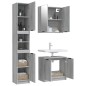 vidaXL 3-tlg. Badmöbel-Set Grau Sonoma Holzwerkstoff vidaXL 3-tlg. Badmöbel-Set Grau Sonoma Holzwerkstoff
