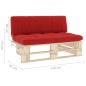 vidaXL Outdoor-Mittelsofa Paletten Imprägniertes Kiefernholz vidaXL Outdoor-Mittelsofa Paletten Imprägniertes Kiefernholz
