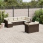 vidaXL 9-tlg. Garten-Sofagarnitur mit Kissen Braun Poly Rattan vidaXL 9-tlg. Garten-Sofagarnitur mit Kissen Braun Poly Rattan