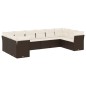 vidaXL 10-tlg. Garten-Sofagarnitur mit Kissen Braun Poly Rattan vidaXL 10-tlg. Garten-Sofagarnitur mit Kissen Braun Poly Rattan