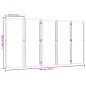 vidaXL 5-tlg. Paravent Hellgrau 350x180 cm vidaXL 5-tlg. Paravent Hellgrau 350x180 cm