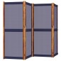 vidaXL 4-tlg. Paravent Dunkelblau 280x180 cm vidaXL 4-tlg. Paravent Dunkelblau 280x180 cm