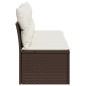 vidaXL Gartensofa mit Kissen 3-Sitzer Braun Poly Rattan vidaXL Gartensofa mit Kissen 3-Sitzer Braun Poly Rattan