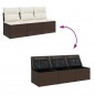 vidaXL Gartensofa mit Kissen 3-Sitzer Braun Poly Rattan vidaXL Gartensofa mit Kissen 3-Sitzer Braun Poly Rattan