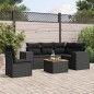 vidaXL 6-tlg. Garten-Sofagarnitur mit Kissen Schwarz Poly Rattan vidaXL 6-tlg. Garten-Sofagarnitur mit Kissen Schwarz Poly Rattan