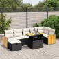 vidaXL 8-tlg. Garten-Sofagarnitur mit Kissen Schwarz Poly Rattan vidaXL 8-tlg. Garten-Sofagarnitur mit Kissen Schwarz Poly Rattan