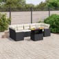 vidaXL 8-tlg. Garten-Sofagarnitur mit Kissen Schwarz Poly Rattan vidaXL 8-tlg. Garten-Sofagarnitur mit Kissen Schwarz Poly Rattan