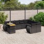 vidaXL 10-tlg. Garten-Sofagarnitur mit Kissen Schwarz Poly Rattan vidaXL 10-tlg. Garten-Sofagarnitur mit Kissen Schwarz Poly Rattan