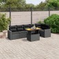vidaXL 7-tlg. Garten-Sofagarnitur mit Kissen Schwarz Poly Rattan vidaXL 7-tlg. Garten-Sofagarnitur mit Kissen Schwarz Poly Rattan