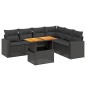 vidaXL 7-tlg. Garten-Sofagarnitur mit Kissen Schwarz Poly Rattan vidaXL 7-tlg. Garten-Sofagarnitur mit Kissen Schwarz Poly Rattan