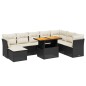 vidaXL 9-tlg. Garten-Sofagarnitur mit Kissen Schwarz Poly Rattan vidaXL 9-tlg. Garten-Sofagarnitur mit Kissen Schwarz Poly Rattan