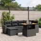 vidaXL 7-tlg. Garten-Sofagarnitur mit Kissen Schwarz Poly Rattan vidaXL 7-tlg. Garten-Sofagarnitur mit Kissen Schwarz Poly Rattan
