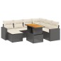 vidaXL 8-tlg. Garten-Sofagarnitur mit Kissen Schwarz Poly Rattan vidaXL 8-tlg. Garten-Sofagarnitur mit Kissen Schwarz Poly Rattan