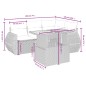 vidaXL 5-tlg. Garten-Sofagarnitur mit Kissen Schwarz Poly Rattan vidaXL 5-tlg. Garten-Sofagarnitur mit Kissen Schwarz Poly Rattan