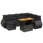 vidaXL 8-tlg. Garten-Sofagarnitur mit Kissen Schwarz Poly Rattan vidaXL 8-tlg. Garten-Sofagarnitur mit Kissen Schwarz Poly Rattan