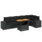 vidaXL 7-tlg. Garten-Sofagarnitur mit Kissen Schwarz Poly Rattan vidaXL 7-tlg. Garten-Sofagarnitur mit Kissen Schwarz Poly Rattan