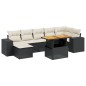 vidaXL 8-tlg. Garten-Sofagarnitur mit Kissen Schwarz Poly Rattan vidaXL 8-tlg. Garten-Sofagarnitur mit Kissen Schwarz Poly Rattan
